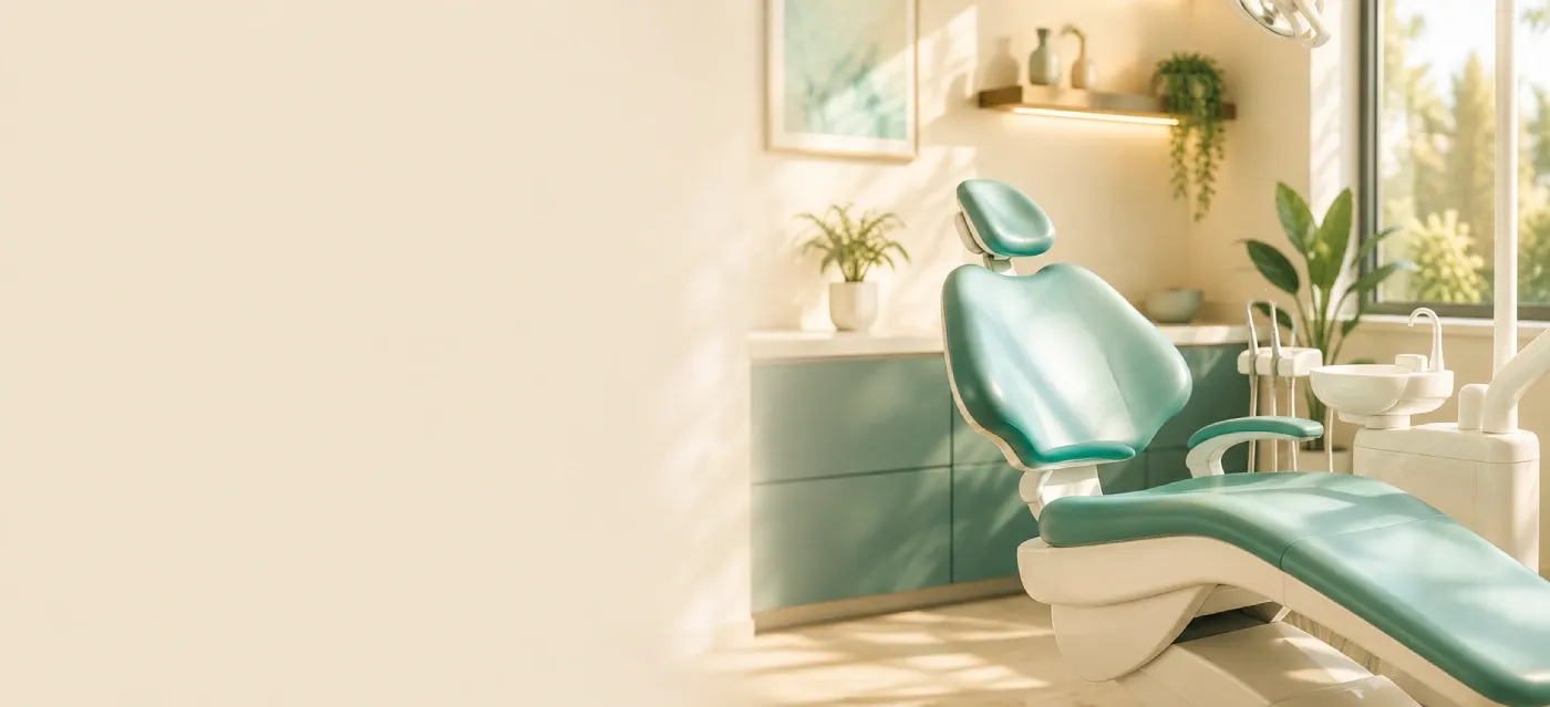 Calm modern treatment room at Apex Dental clinic