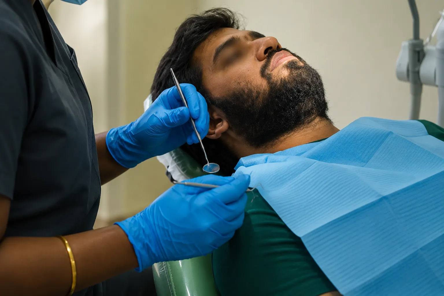 Dental Examination Instruments Procedure Closeup